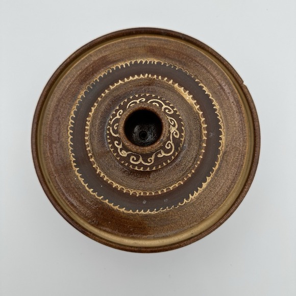 Vintage Hand Crafted Tagine Tajine Clay Cooking Pot With Lid Signed - Picture 3 of 10